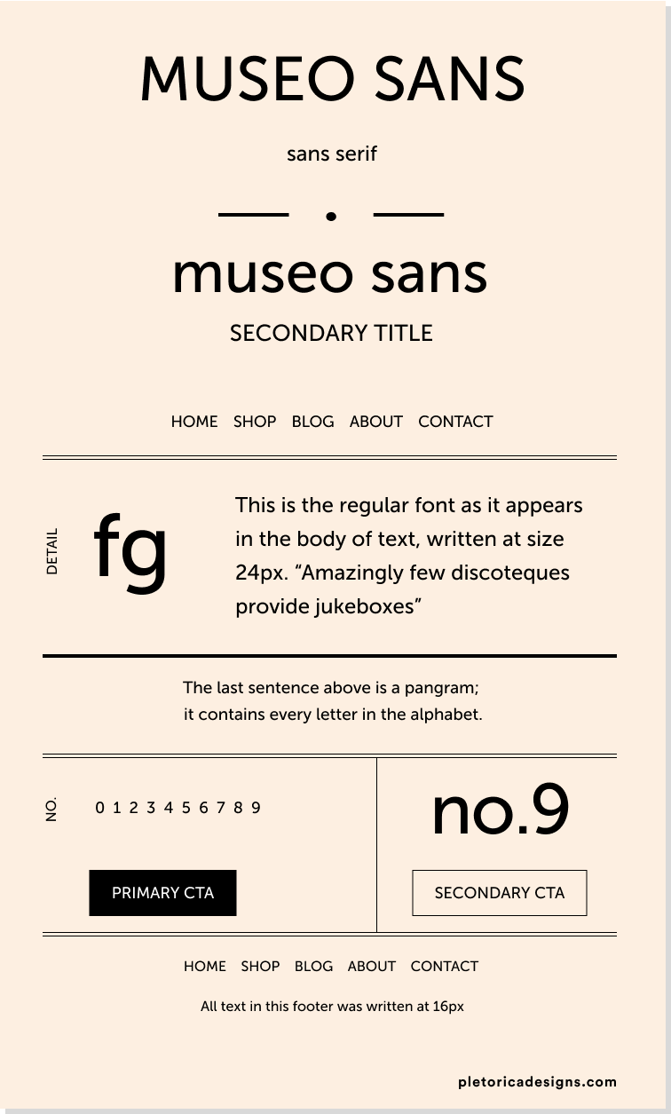 Museo Sans Let's Type by PLET??RICA Design Studio